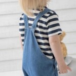 body neonato personalizzato a salopette jeans