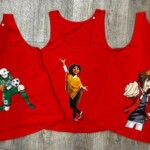 canotta personalizzata da donna personaggi cartoon