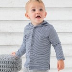 felpa neonato personalizzata a righe navy