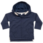 felpa personalizzata con cappuccio e zip da neonato navy