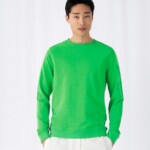 felpa personalizzata girocollo organica uomo verde