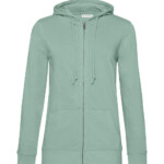 felpa personalizzata organica cappuccio zip donna