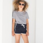 pantaloncini personalizzati bicolor da bambino navy