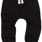 pantaloni felpati personalizzati da neonato neri