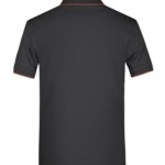 polo team nera strisce arancioni retro
