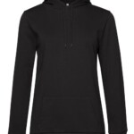 felpa personalizzata cappuccio leggera donna fronte black
